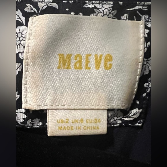 ANTHROPOLOGIE Maeve Fern Ruched Butterfly Dress Size 2 - Picture 4 of 4